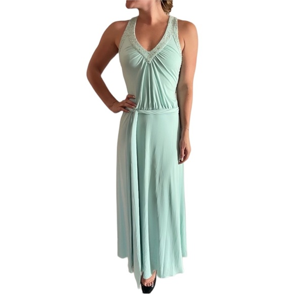 Jovani Floor Length Dress Mint - Picture 1 of 5